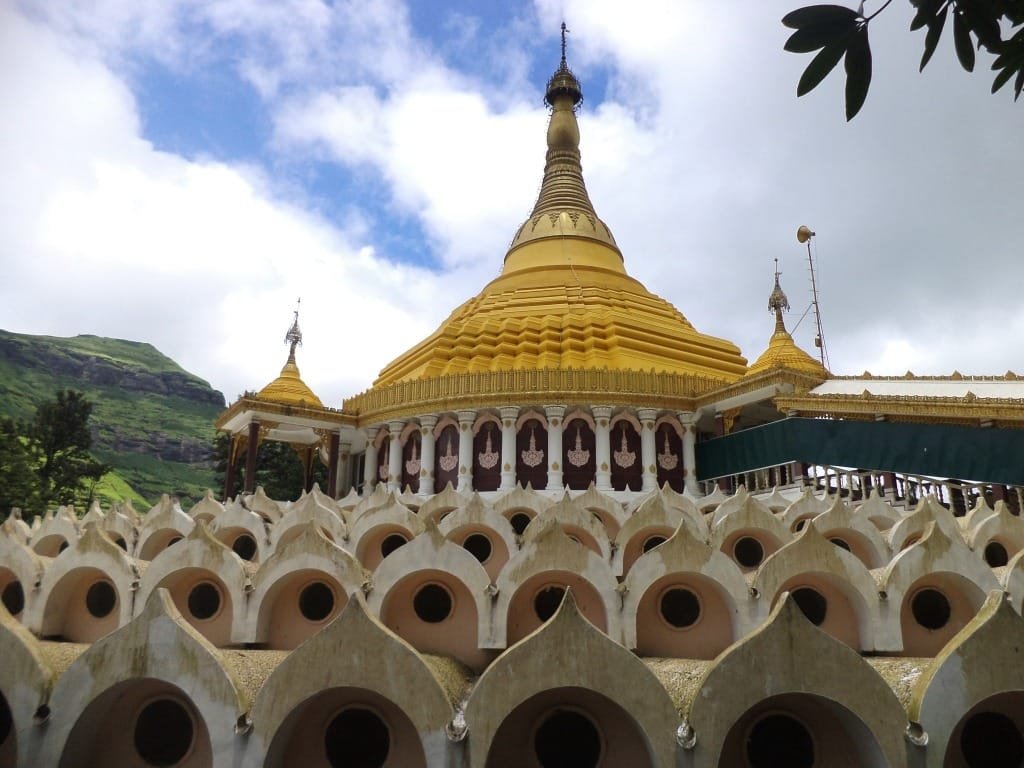 View of Dhammagiri Vipassana Centre near Rainyresort, a peaceful meditation retreat.